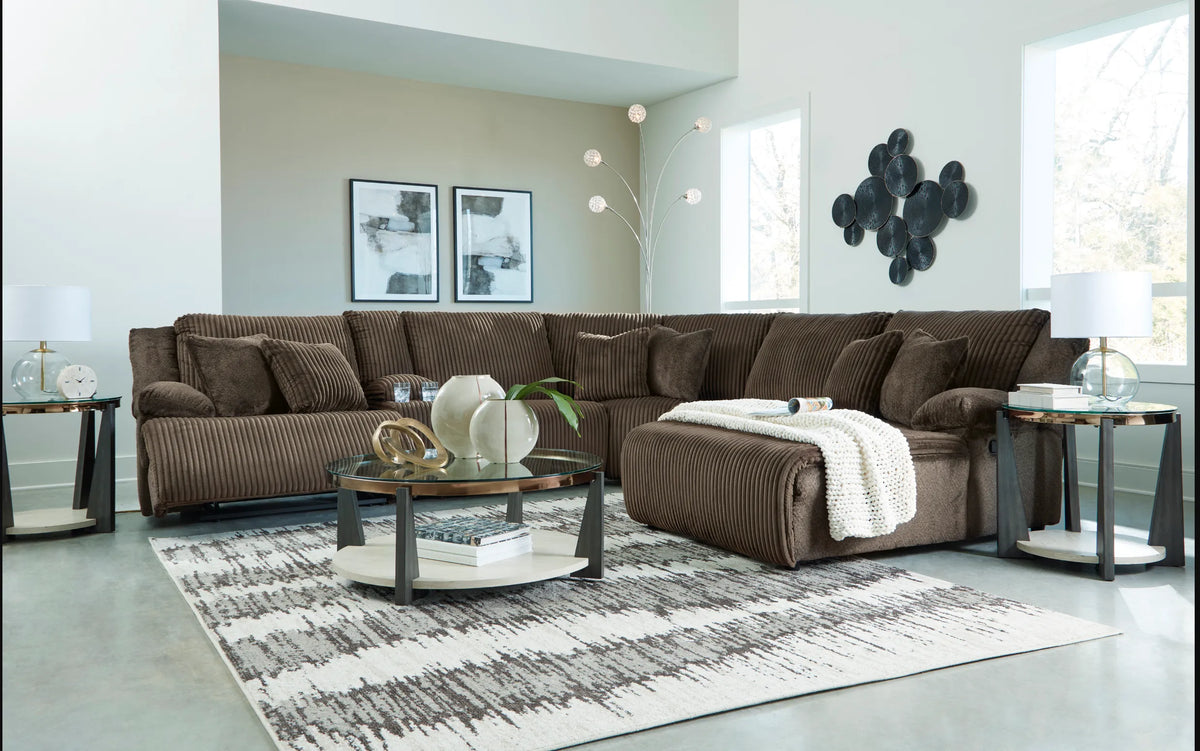 Top Tier 6-Piece Reclining Sectional with Chaise image 0
