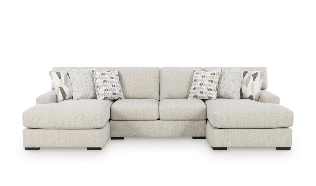 Laurelgrove Double Chaise Sectional (Nuvella Performance Fabric) image 2