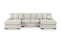 Laurelgrove Double Chaise Sectional (Nuvella Performance Fabric) image 2