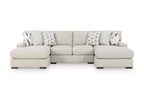 Laurelgrove Double Chaise Sectional (Nuvella Performance Fabric) image 2