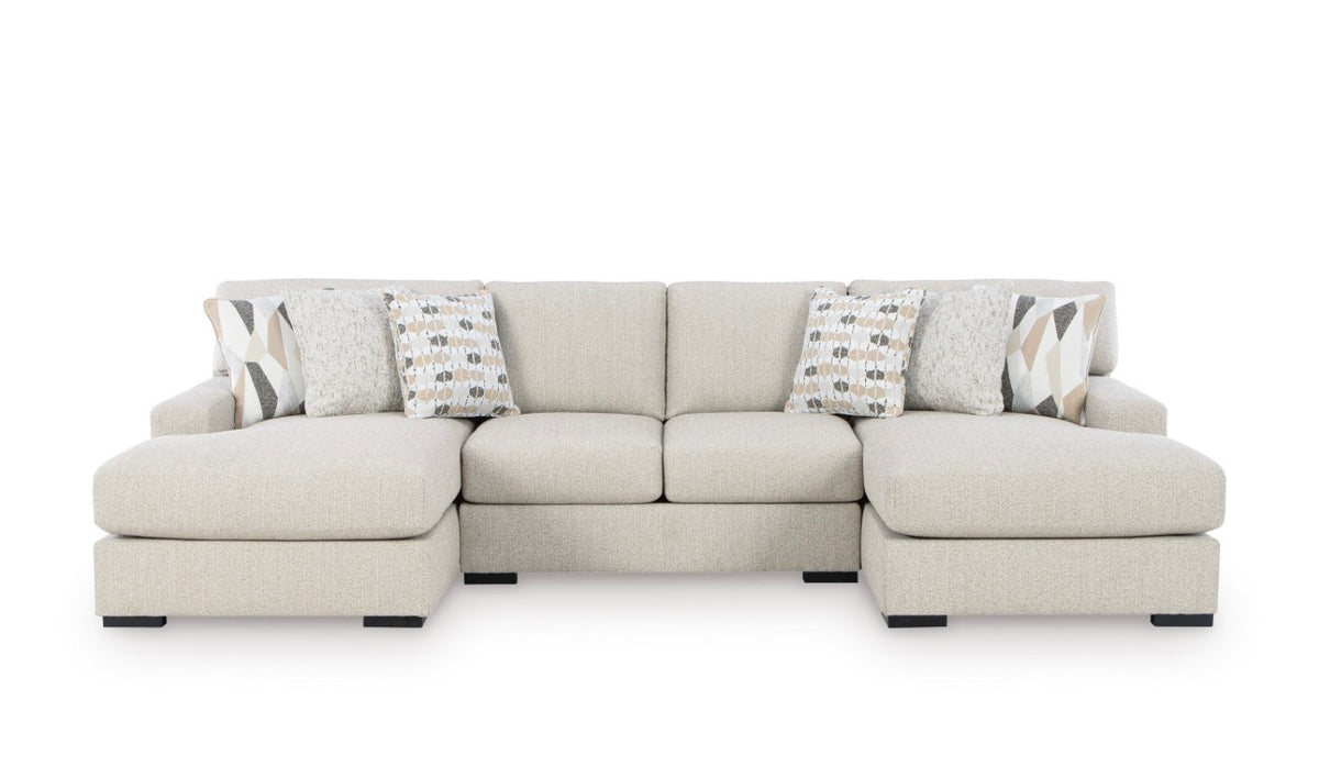 Laurelgrove Double Chaise Sectional (Nuvella Performance Fabric) image 2