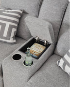 Biscoe Power Reclining Loveseat w/ ADJ Headrests &amp; Console image 3