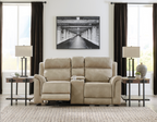 Next-Gen Durapella Loveseat w/ Power Reclining &amp; ADJ Headrests - Beige image