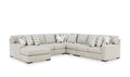 Laurelgrove 5 Piece Sectional w/ Chaise (Nuvella Performance Fabric) - Left-Arm Facing image
