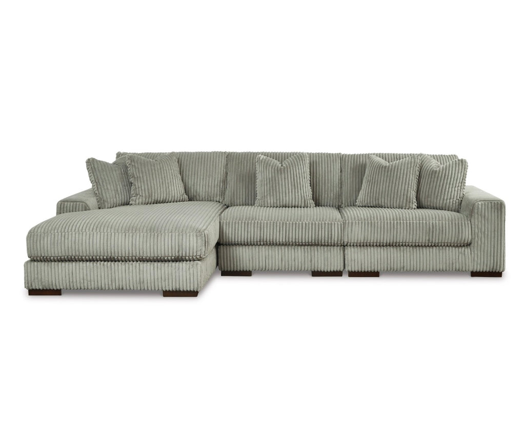 Lindyn 3 Piece Sectional w/ Chaise - Grey, Left-Facing Chaise image