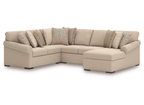 Ladymae 4 Piece Sectional with Chaise (Nuvella Performance Fabric) image 4