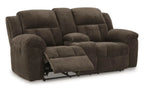 Frohn Reclining Loveseat w/ Console - Brown image