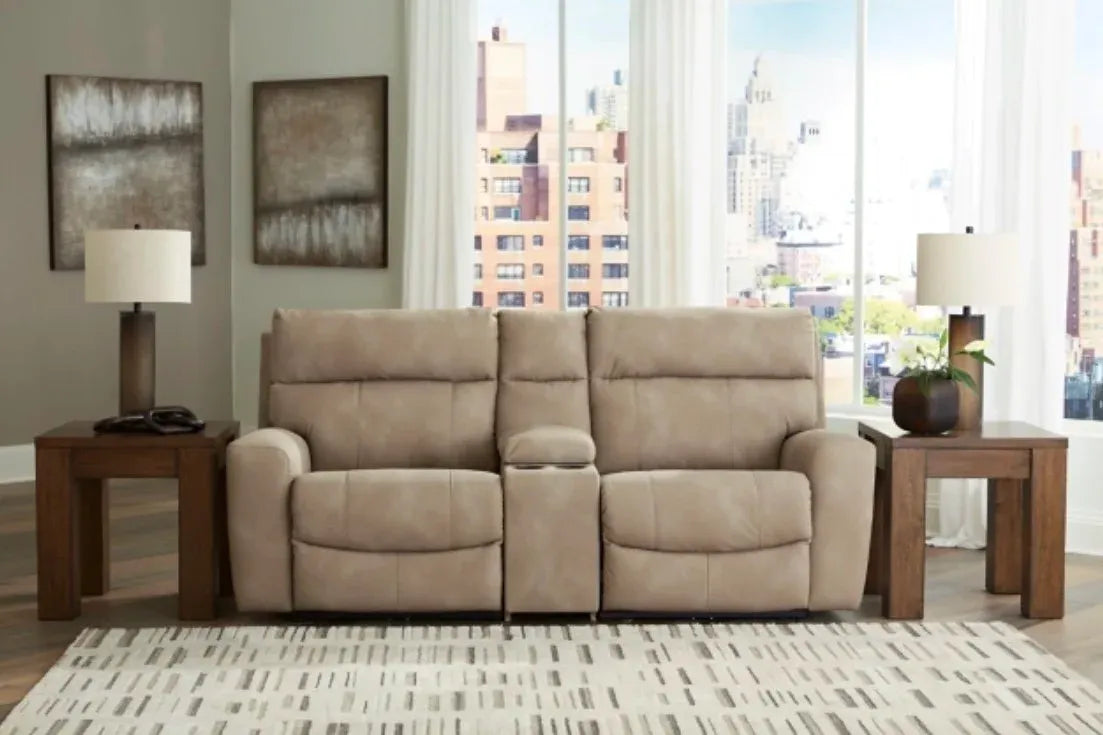 Next-Gen Durapella Power Reclining Loveseat w/ Console - Tan image