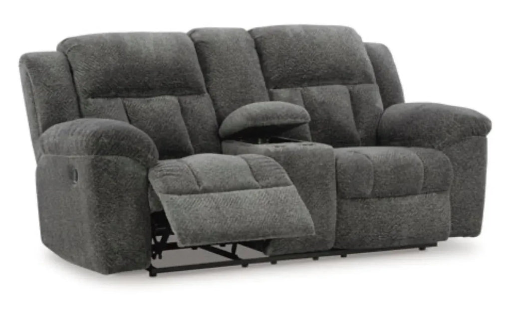 Frohn Reclining Loveseat w/ Console - Grey image