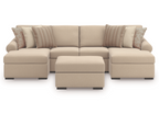 Ladymae 3 Piece Double Chaise Sectional (Nuvella Performance Fabric) image 1