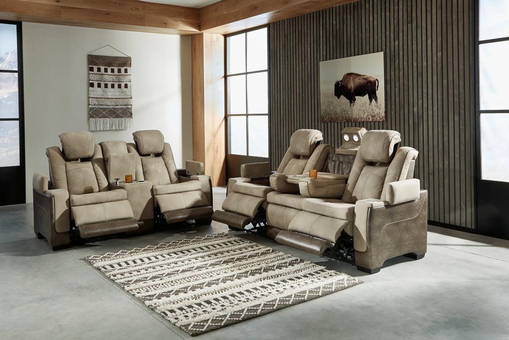 Next-Gen DuraPella PWR REC Set with sofa, loveseat, and recliner ADJ Headrest image 3