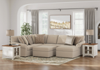 Ladymae 4 Piece Sectional with Chaise (Nuvella Performance Fabric) image 0