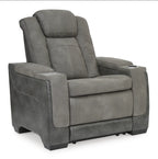 Next-Gen DuraPella PWR REC Recliner with ADJ Headrest - Grey image