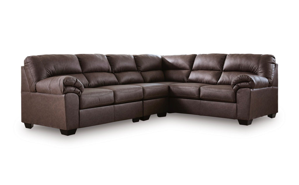 Willowbend 3 Piece Sectional - Right-Arm Facing, Dark Brown image