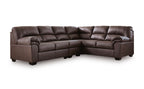Willowbend 3 Piece Sectional - Right-Arm Facing, Dark Brown image