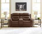 Knightington Loveseat w/ Adj Lumbar Support