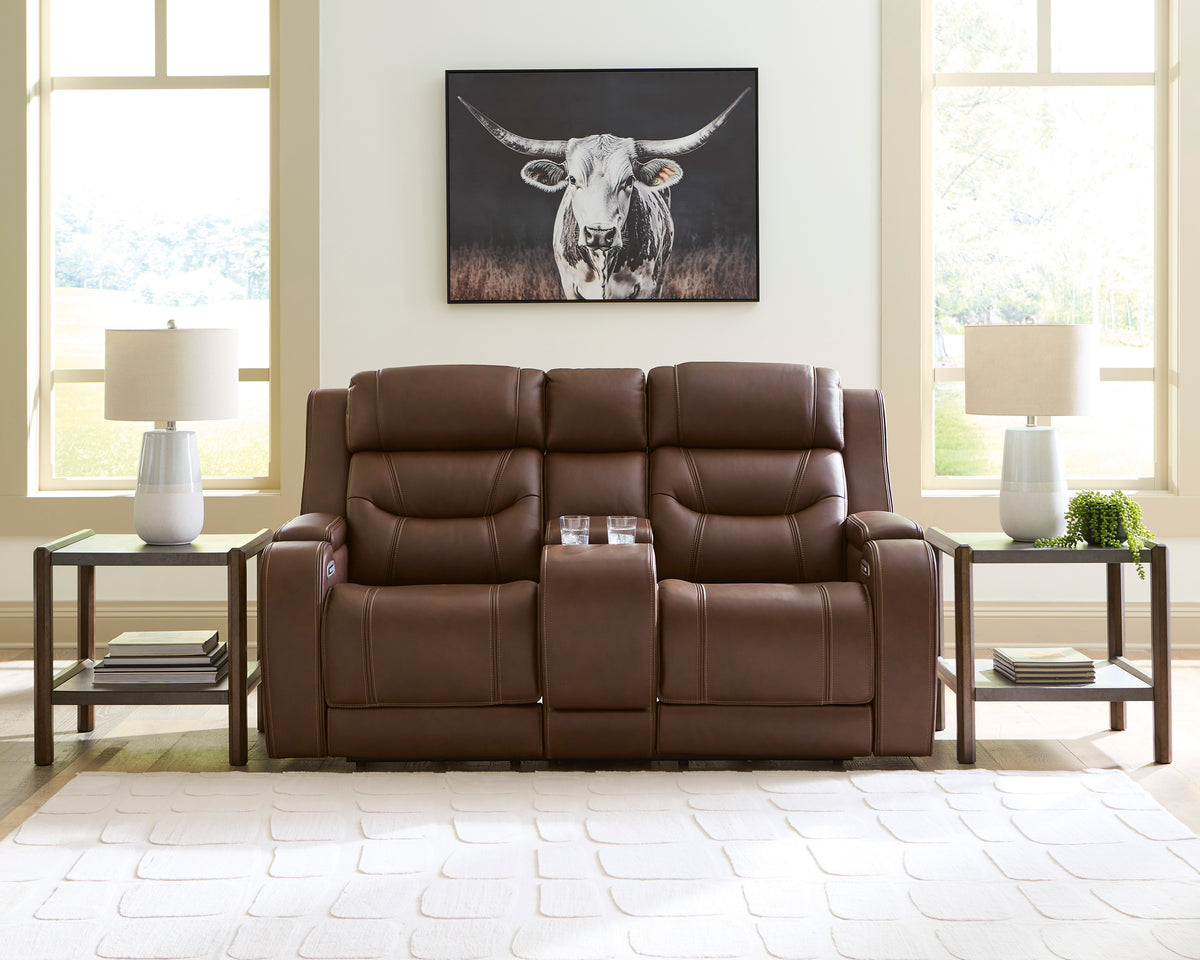 Knightington Loveseat w/ Adj Lumbar Support