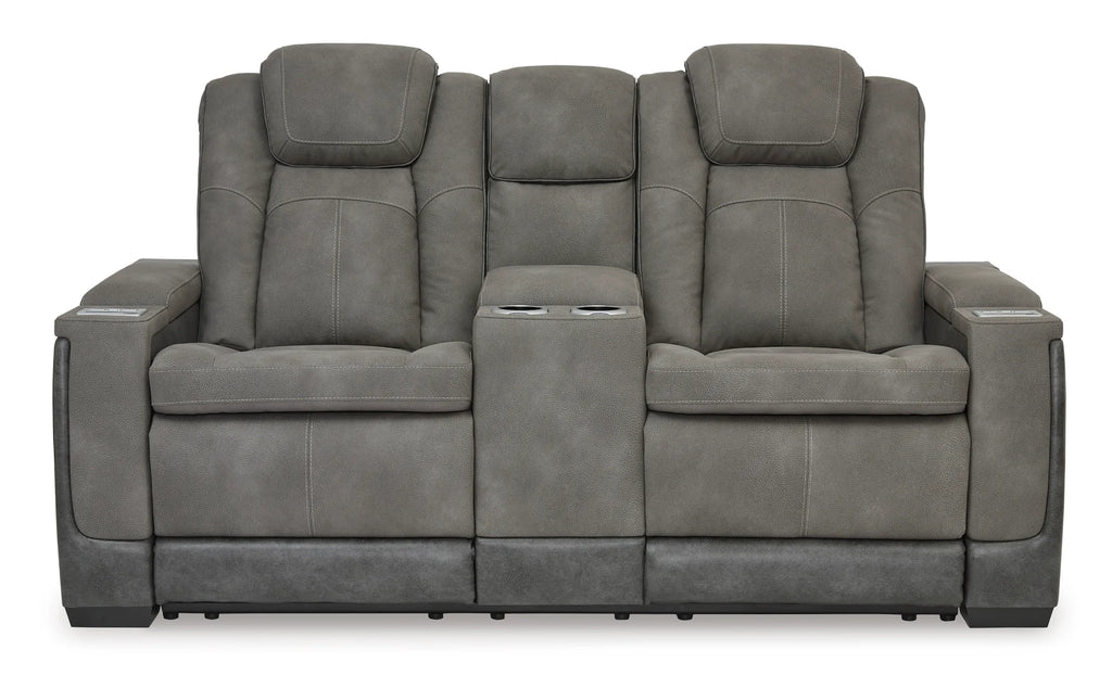 Next-Gen DuraPella PWR REC Set with sofa, loveseat, and recliner ADJ Headrest image 4