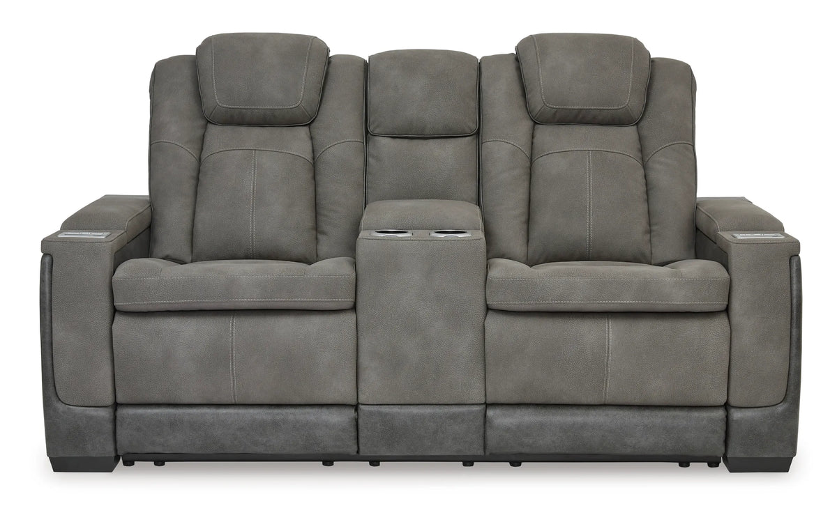 Next-Gen DuraPella PWR REC Set with sofa, loveseat, and recliner ADJ Headrest image 4