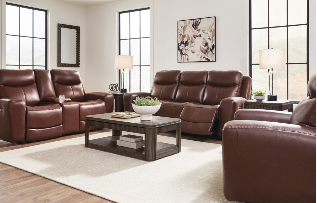 Next Move Electric Reclining Leather 3 Piece Set image 0