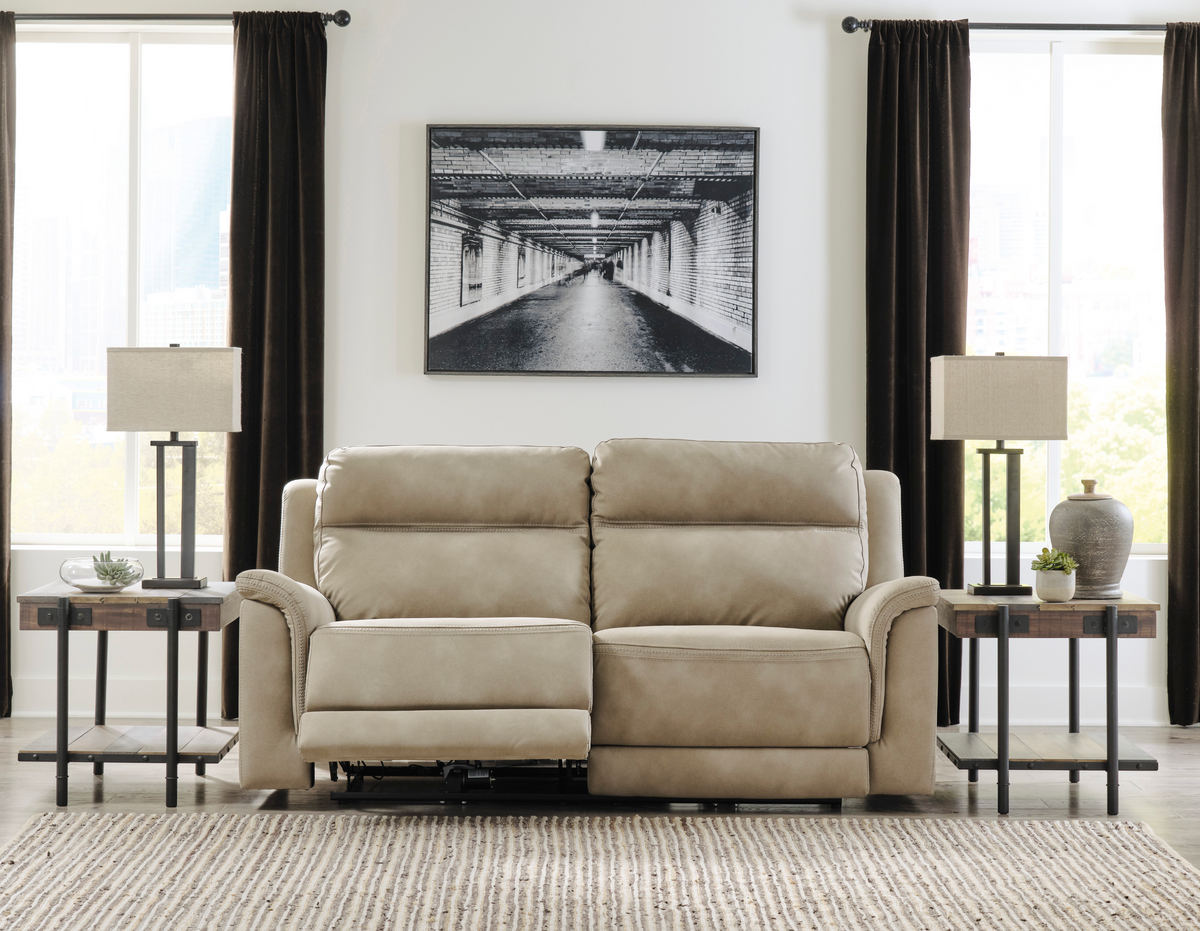 Durapella 3 Piece Sofa Set w/ Power Reclining & ADJ Headrest - Beige image