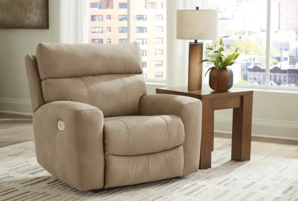 Next-Gen Durapella Power Recliner w/ ADJ Headrest - Tan image