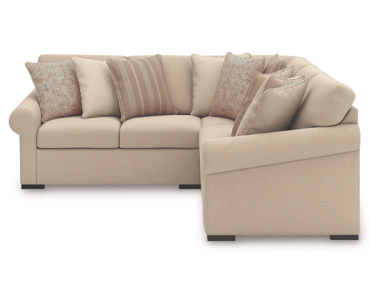 Ladymae 3 Piece Corner Sectional (Nuvella Performance Fabric) image 3