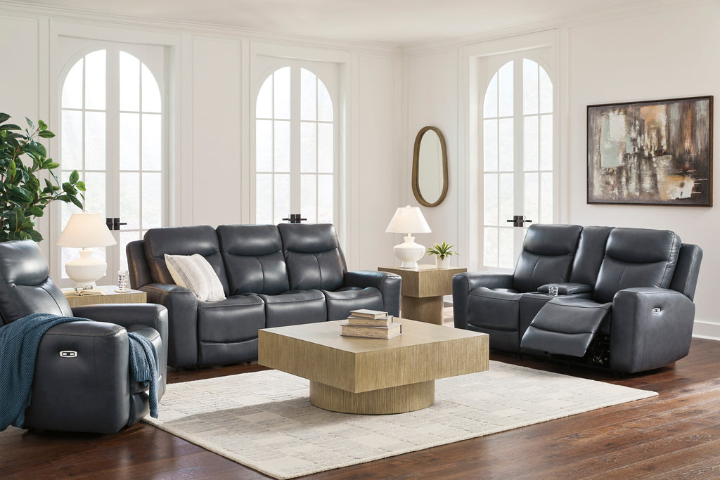 Bexhurst Power Reclining Leather 3 Piece Set