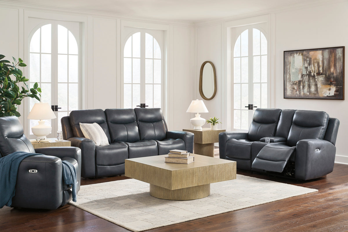 Bexhurst Power Reclining Leather 3 Piece Set
