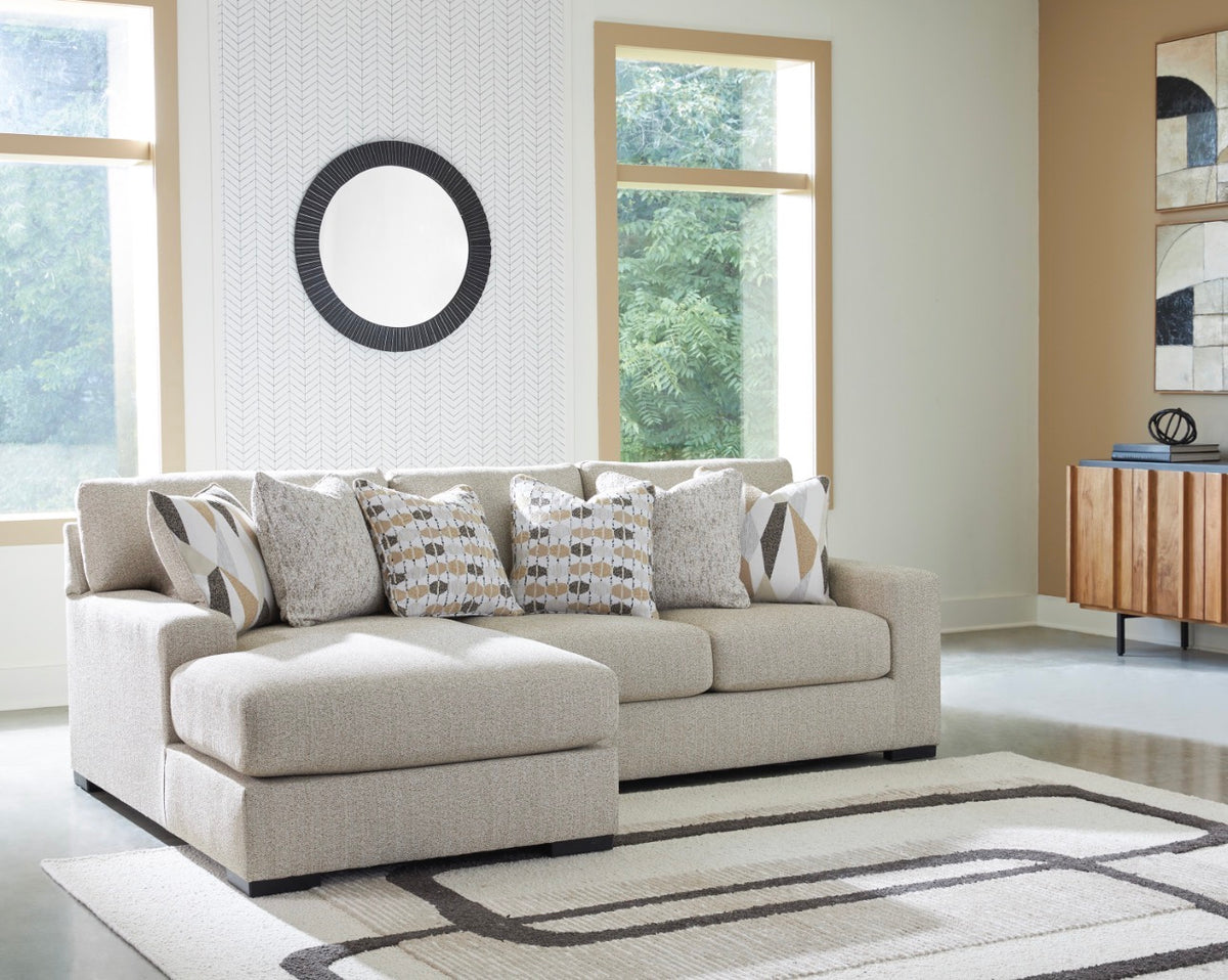 Laurelgrove 2 Piece Sectional w/ Chaise (Nuvella Performance Fabric) image 0