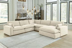 Elyza 5 Piece Sectional w/ Chaise - Right-Side Chaise image