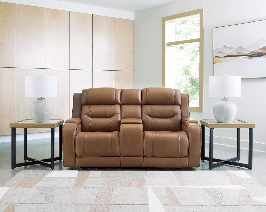 Knightington Loveseat w/ Adj Lumbar Support