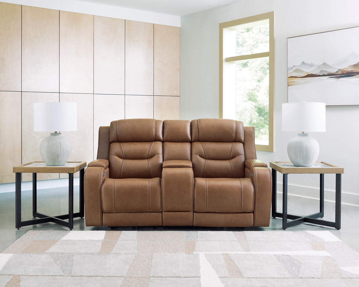 Knightington Loveseat w/ Adj Lumbar Support