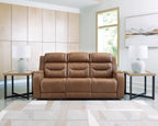 Knightington Reclining Sofa w/ Adj Lumbar Support