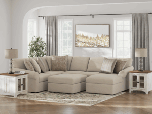 Ladymae 4 Piece Sectional with Chaise (Nuvella Performance Fabric)
