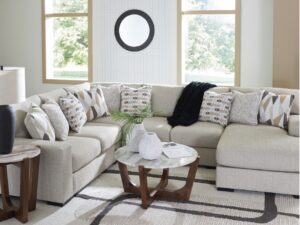 Laurelgrove 4 Piece Sectional w/ Chaise (Nuvella Performance Fabric)